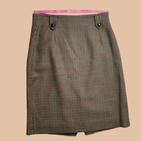 * VINTAGE - Jones New York - Houndstooth Wool Skirt - SIZE 8 - Picture 5 of 8